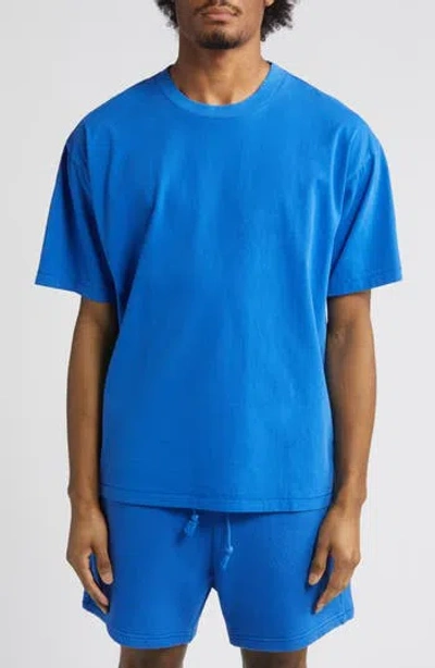 Elwood Core Oversize Organic Cotton Jersey T-shirt In Vintage Cobalt