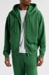 Elwood Core Oversize Terry Full Zip Hoodie In Green