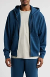Elwood Core Oversize Terry Full Zip Hoodie In Blue