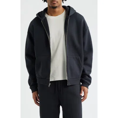 Elwood Core Oversize Terry Full Zip Hoodie In Black