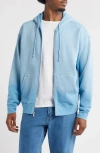 Elwood Core Oversize Terry Full Zip Hoodie In Blue