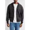 Elwood Core Oversize Terry Full Zip Hoodie In Vintage Black