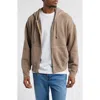 Elwood Core Oversize Terry Full Zip Hoodie In Vintage Brown