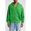 Elwood Core Oversize Terry Full Zip Hoodie In Vintage Green