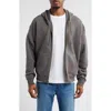 Elwood Core Oversize Terry Full Zip Hoodie In Vintage Grey