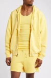Elwood Core Oversize Terry Full Zip Hoodie In Yellow