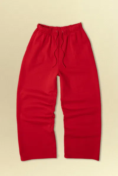 Elwood Core Straight Leg Sweatpant In Red