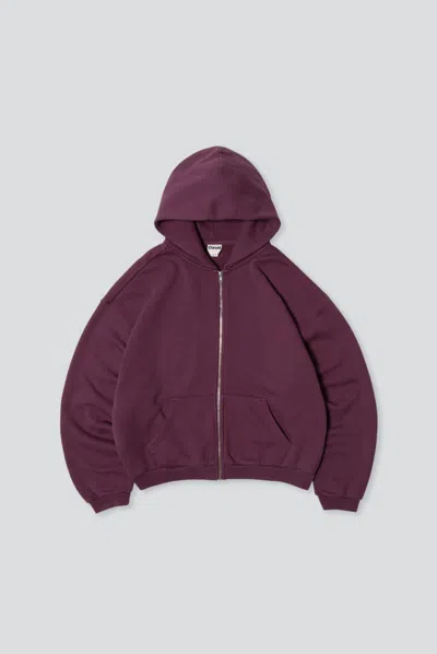 Elwood Core Zip Hoodie In Maroon