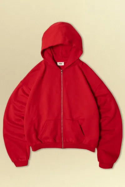 Elwood Core Zip Hoodie In Red