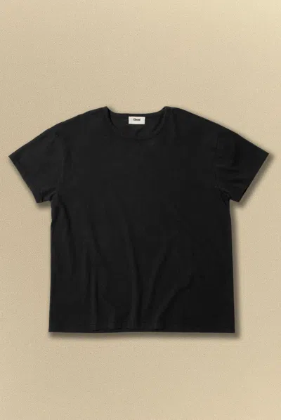 Elwood Crop Cap Sleeve Tee In Black