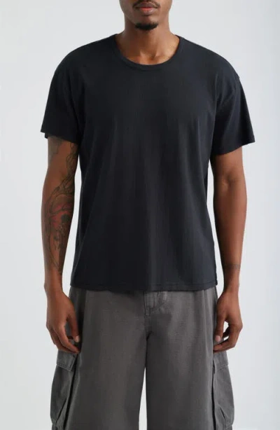 Elwood Crop Cotton T-shirt In Black
