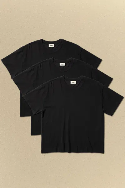 Elwood Crop Hill Tee 3 Pack In Black