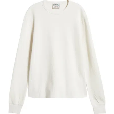 Elwood English Themal Waffle Knit T-shirt In Off White