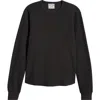 Elwood English Themal Waffle Knit T-shirt In Soot