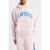 Elwood Fireside Distressed Logo Hoodie In Pink