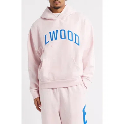 Elwood Fireside Distressed Logo Hoodie In Pink