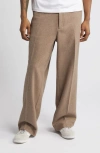 Elwood Formal Felted Wool Blend Military Pants In Oatmeal