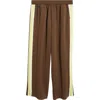 Elwood Gym Class Stripe Track Pants In Bulldog Brown