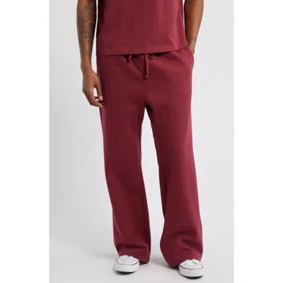 Elwood Heavyweight Fleece Sweatpants In Burgundy