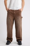 Elwood Industry Cotton Canvas Carpenter Pants In Brown