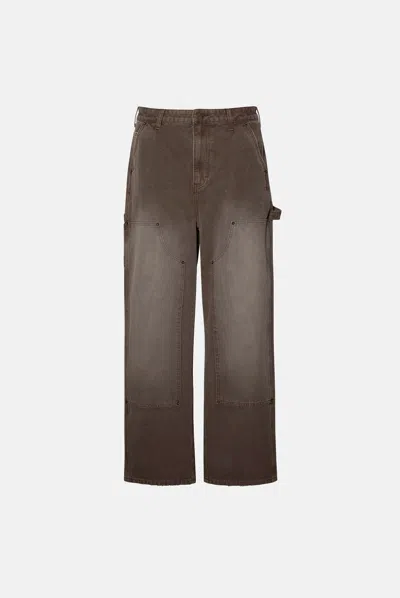 Elwood Industry Double Knees Pant In Brown