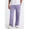 Elwood Intarsia Logo Baggy Sweatpants In Purple