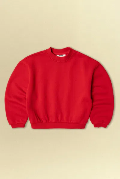 Elwood Kids Oversized Core Crewneck In Red