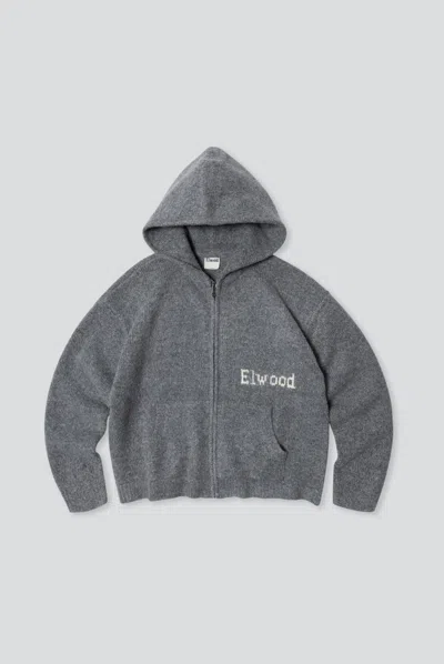 Elwood Knit Zip Sweater In Dark Ash Grey