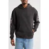 Elwood Line Work Graphic Hoodie In Vintage Black