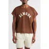 Elwood Logo Mesh Graphic T-shirt In Brown