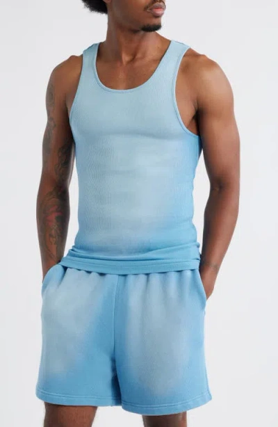 Elwood Malibu Cotton Rib Tank In Blue