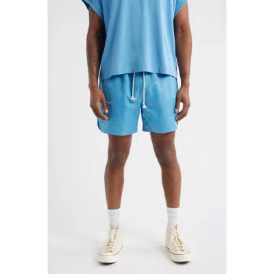 Elwood Olympic Embroidered Logo Nylon Shorts In Blue