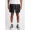 Elwood Olympic Embroidered Logo Nylon Shorts In Coal