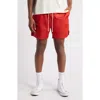 Elwood Olympic Embroidered Logo Nylon Shorts In Fire