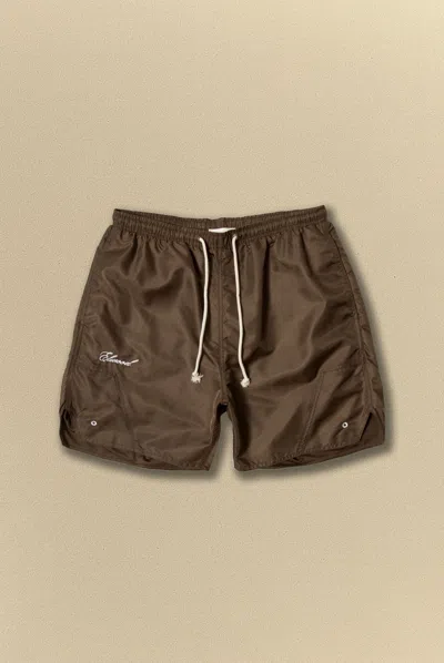 Elwood Olympic Nylon Short In Brown