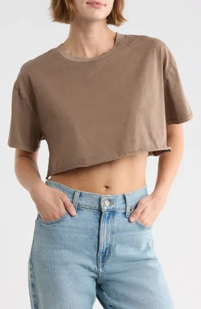 Elwood Organic Cotton Oversize Baby T-shirt In Vintage Brown