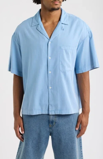 Elwood Oversize Cotton Blend Camp Shirt In Multi