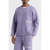 Elwood Oversize Crewneck Sweater In Purple