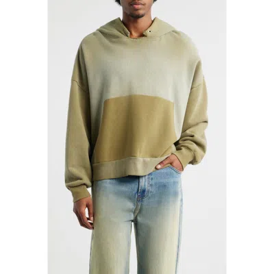 Elwood Oversize Cut Throat Hoodie In Green