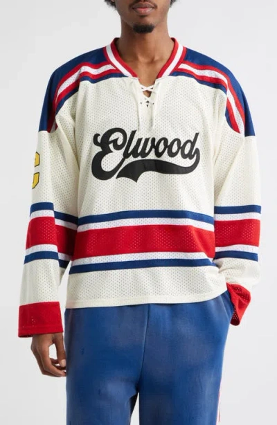 Elwood Oversize Mesh Hockey Jersey In Multi