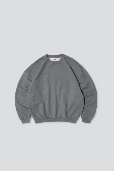 Elwood Oversized Core Crewneck In Dark Ash Grey