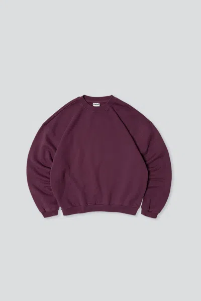 Elwood Oversized Core Crewneck In Maroon