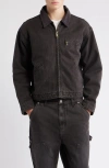 Elwood Petrol Canvas Jacket In Black