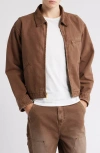 Elwood Petrol Canvas Jacket In Brown
