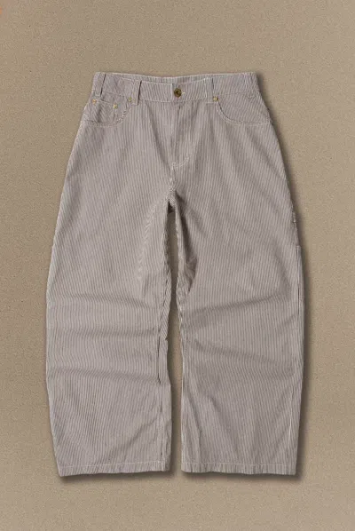 Elwood Pinstripe Pant In Brown