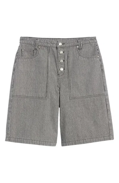 Elwood Pinstriped Cotton Shorts