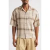 Elwood Public School Short Sleeve Button-up Shirt In Homeroom Plaid