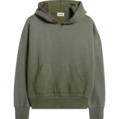 Elwood Ranger Oversize Distressed Cotton Hoodie In Gray