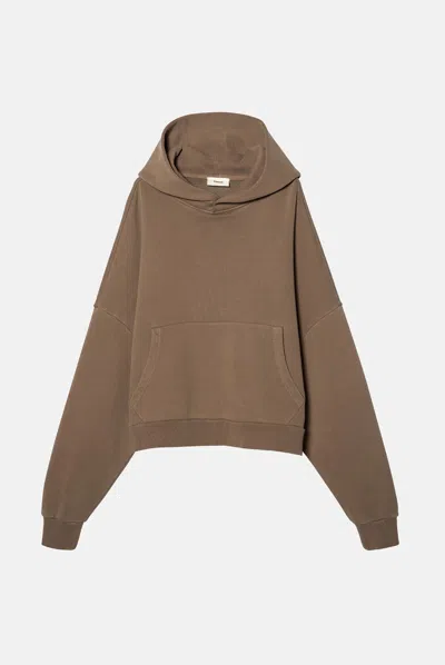 Elwood Rectangle Hoodie In Brown