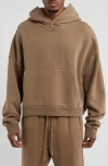 Elwood Rectangle Hoodie In Dull Brown